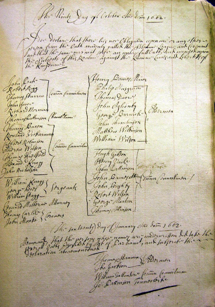 Carlisle Council 1662